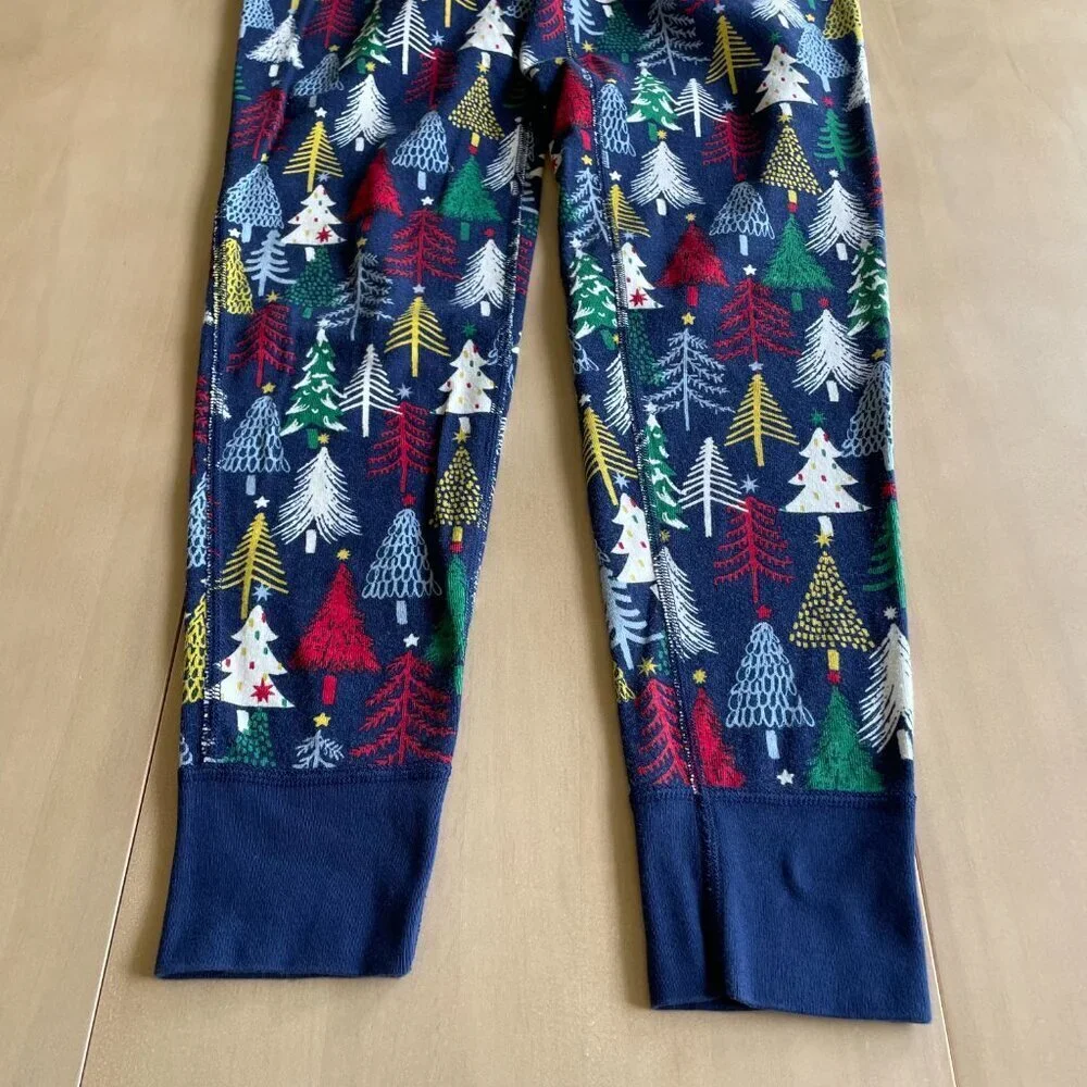 Hanna Andersson Women's Long John Pajama Pant, Twinkly Trees On‎ Navy - Size SM